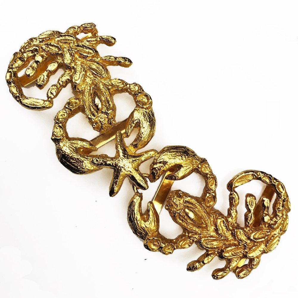 Vintage Scorpion Belt Buckle by Mimi di N 1972 Oversized Scorpio Zodiac Rare